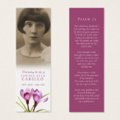 Beerdigung lila Frühling Crocus Gedicht Foto Lesez (Vorne & Hinten)