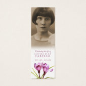 Beerdigung lila Frühling Crocus Gedicht Foto Lesez (Vorderseite)