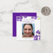 Beerdigung lila Himmel Blume Gedicht Foto halten S Mitteilungskarte (Vorderseite/Rückseite Beispiel)