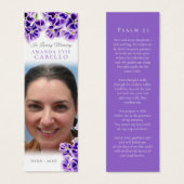 Beerdigung lila Himmel Blume Gedicht Foto Lesezeic (Vorne & Hinten)