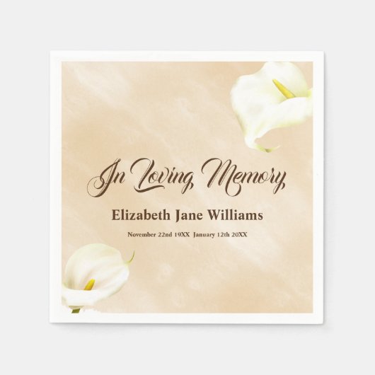 Beerdigung | Lily Napkins Serviette (Vorderseite)