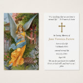 Beerdigung Loss Engel Liebe Gebet Sympathie Karte (Vorne & Hinten)