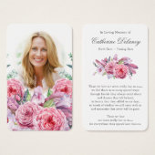 Beerdigung Loss Garten Gebet Sympathie Karten (Vorne & Hinten)