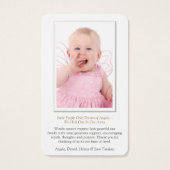 Beerdigung Loss Kleiner Engel Gebet Sympathiekarte (Rückseite)