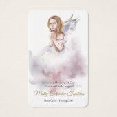 Beerdigung Loss Kleiner Engel Gebet Sympathiekarte (Vorderseite)