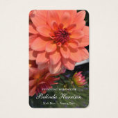 Beerdigung Loss Orange Dahlia Gebet Sympathiekarte (Vorderseite)