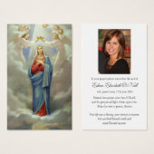 Beerdigung Loss Ruhm Mary Gebet Sympathiekarten (Vorne & Hinten)