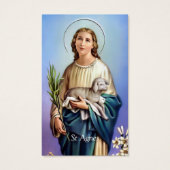 Beerdigung Loss St. Agnes Gebet Sympathie Karten (Vorderseite)