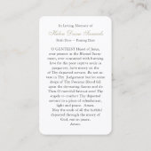 Beerdigung Loss St. Anthony Gebet Sympathie Karten (Rückseite)