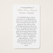 Beerdigung Loss St. Augustine Gebet Sympathiekarte (Rückseite)