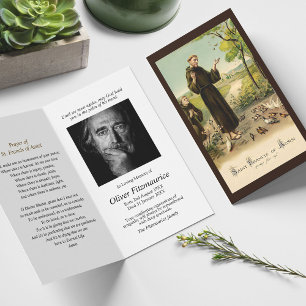 Beerdigung Loss St. Francis Gebet Sympathie Karten