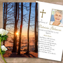 Beerdigung Loss Suns Rays Gebet Sympathiekarten