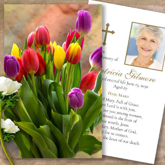 Beerdigung Loss Tulip Bouquet Gebet Sympathiekarte