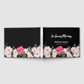 Beerdigung Love Eine Wasserfarbe Rosa Weiße Rosen Gästebuch (Voll)