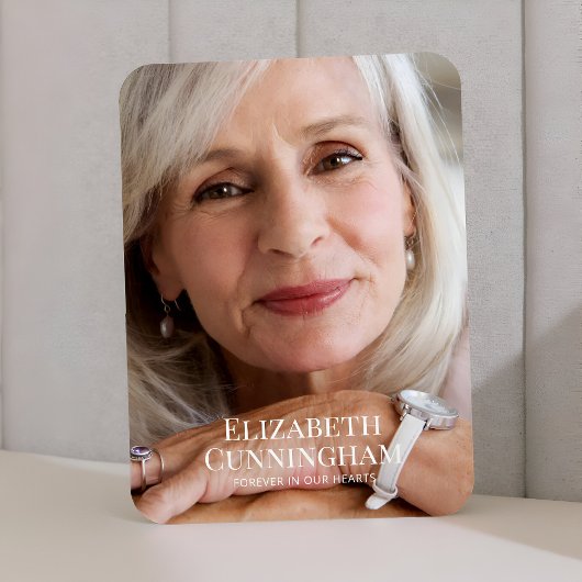 Beerdigung Memorial Classic Simple Foto Card Magnet