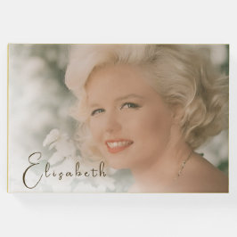 Beerdigung Memorial Einfaches Foto White Overlay Gästebuch