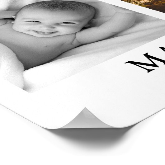 Beerdigung | Memorial Foto Collage Poster (Ecke)