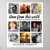 Beerdigung | Memorial Foto Collage Poster (Vorne)