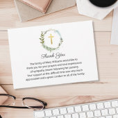 Beerdigung Memorial Gold Cross Kranz Vielen Dank Dankeskarte