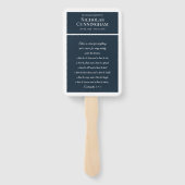 Beerdigung Memorial Moderne Farbblock Fotokarte Fächer (Rückseite)