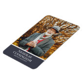 Beerdigung Memorial Moderne Farbblock Fotokarte Magnet (Linke Seite)