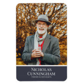 Beerdigung Memorial Moderne Farbblock Fotokarte Magnet (Vertikal)