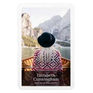 Beerdigung Memorial Moderne und einfache Foto-Kart Magnet