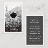 Beerdigung Memorial Moderne und einfache Foto-Kart Visitenkarte (Vorne/Hinten)