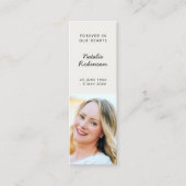 Beerdigung Memorial Modernes Gedicht Mini Lesezeic Visitenkarte (Vorderseite)