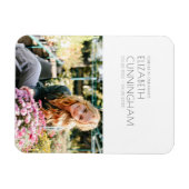 Beerdigung Memorial Modernes Minimalistisches Chic Magnet (Horizontal)