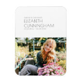 Beerdigung Memorial Modernes Minimalistisches Chic Magnet (Vertikal)