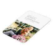 Beerdigung Memorial Modernes Minimalistisches Chic Magnet (Linke Seite)