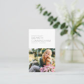 Beerdigung Memorial Modernes Minimalistisches Chic Visitenkarte (Stehend Vorderseite)