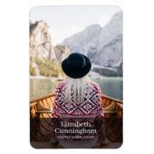 Beerdigung Memorial Simple Modern Foto Card Magnet (Vertikal)