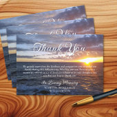 Beerdigung Memorial Sunset Ocean Beach Danke