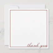 Beerdigung mit dem Roten Kardinal von Watercolor V Dankeskarte (Rückseite)