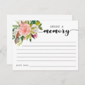 Beerdigung mit einer Memory Condolences Card teile Postkarte (Vorne/Hinten)