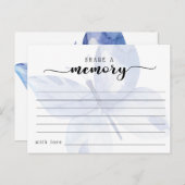 Beerdigung mit einer Memory Condolences Card teile Postkarte (Vorne/Hinten)