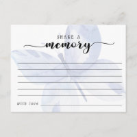 Beerdigung mit einer Memory Condolences Card teile