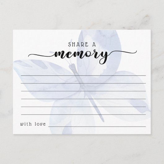 Beerdigung mit einer Memory Condolences Card teile Postkarte (Vorderseite)