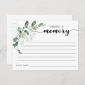 Beerdigung mit einer Memory Condolences Card teile Postkarte (Vorne/Hinten)