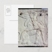 Beerdigung mit geschnitztem Relief eines Griffins Postkarte (Vorne/Hinten)