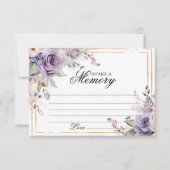 Beerdigung mit lila Rose und Blush- gemeinsam mit RSVP Karte (Vorderseite)