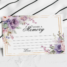 Beerdigung mit lila Rose und Blush- gemeinsam mit  RSVP Karte