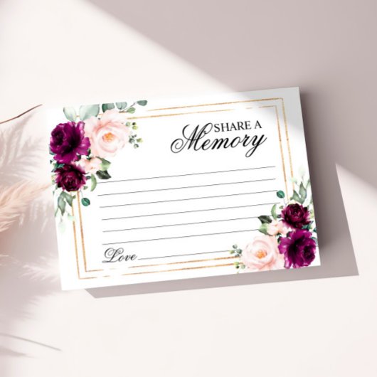 Beerdigung mit lila Rose und Blush- gemeinsam mit  RSVP Karte