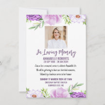 Beerdigung mit Lila und rosa Blume