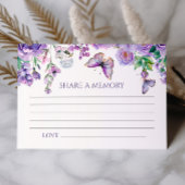 Beerdigung mit violetten Blumen teilen Sie eine Sp RSVP Karte