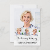 Beerdigung Modern Chic 4 Foto Beileid Gebetskarte (Vorderseite)