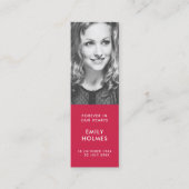 Beerdigung | Moderne rosa Mini-Lesezeichen-Karte Mini Visitenkarte (Vorderseite)