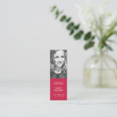 Beerdigung | Moderne rosa Mini-Lesezeichen-Karte Mini Visitenkarte (Stehend Vorderseite)